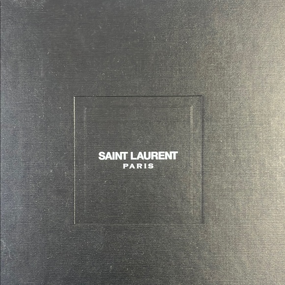 Saint Laurent Charcoal Metallic Heels Elegant Design - Picture 9 of 10